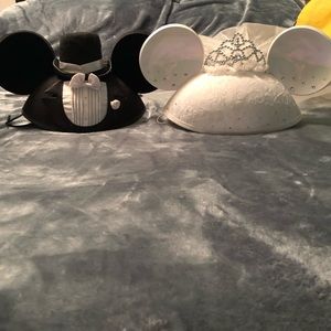 Mickey and Minnie Mouse Ear Hat- Bride and Groom